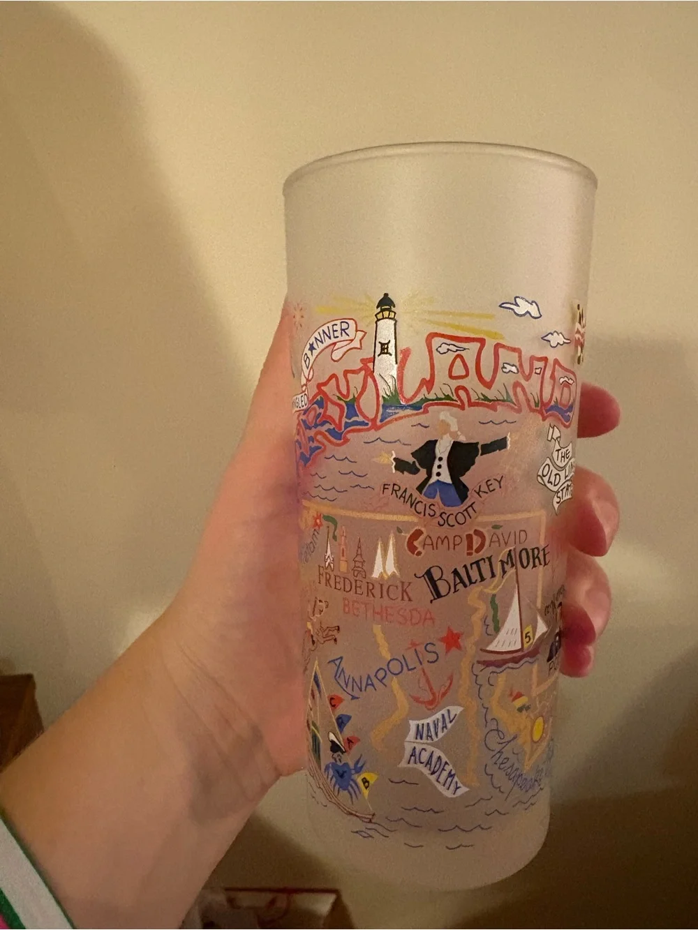Catstudio Maryland State Glass Cup